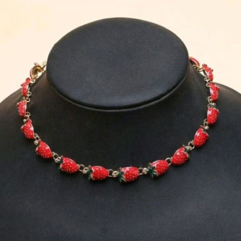 Strawberry Charm Necklace